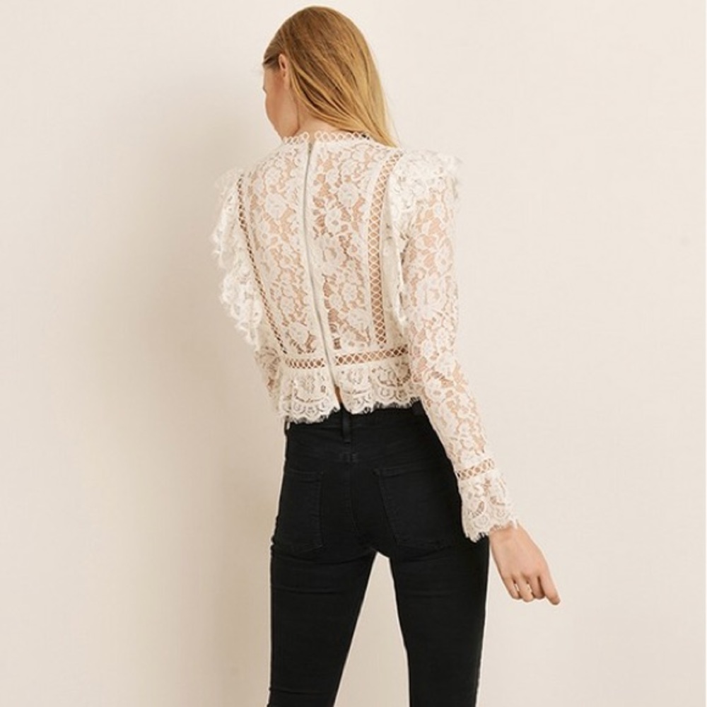 White Lace Blouse - Picture 7 of 7